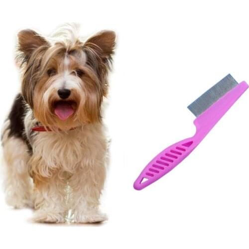 Stainless Steel Cat Hair Comb Professional Kitten Puppy Hair Grooming Combs Cat Shedding Hair Clean Grooming Comb Cats Supplies