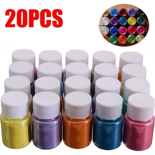 New 20 Colors DIY Handmade Resin Epoxy Dye Pigment Powder Mica Mineral Powder Pigments Material Hand-made Accessories