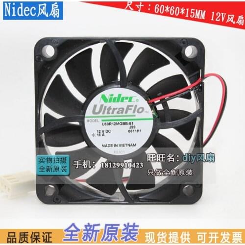 NEW NIDEC U60R12MGBB-51 6CM 6015 12V 6CM high air volume silence cooling fan