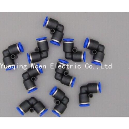 10pcs a lot one touch L type air elbow pneumatic tube fittings 14mm quick hose connector PV-14 right angle pipe joint