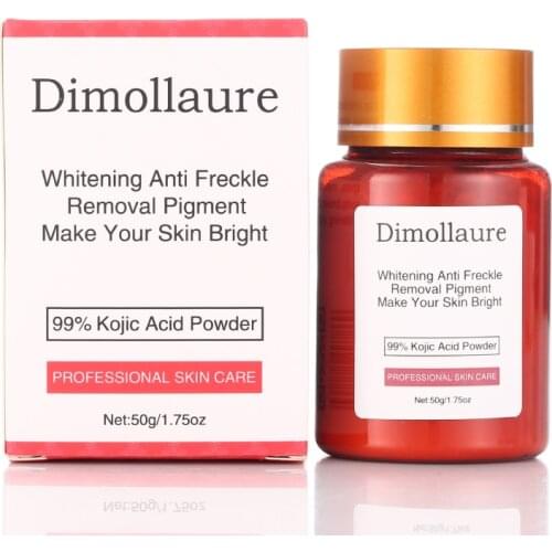 Dimollaure 50g pure 99% Kojic Acid scar removal Freckle melasma Acne scar pigment Melanin sunburn Dimore face whitening cream