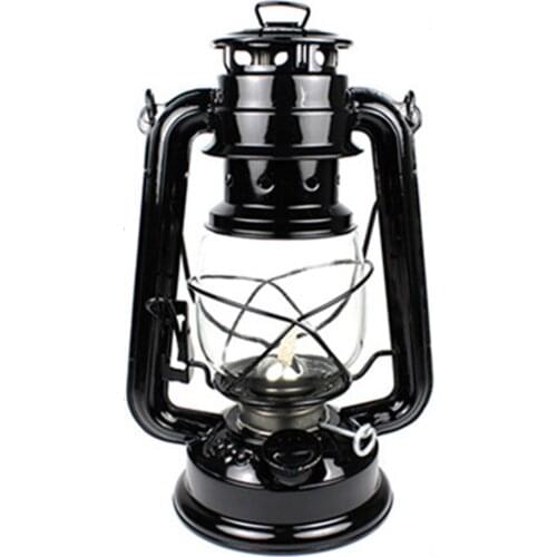 Portable Retro Style Outdoor Camping Kerosene Lamp Oil Light Lantern Style Decor Multifunction Iron Camping Lamp Outdoor Tools