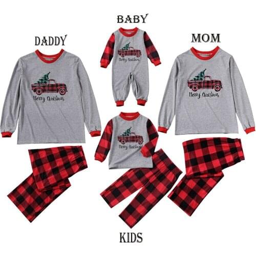 Christmas Xmas Family Matching Pajamas Set Xmas Adult Kids Sleepwear Nightwear Gift