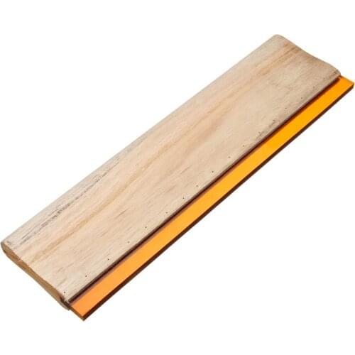 1X 35cm Flat Head Wood Handle Scraper Silk Screen Printing Squeegee Blade for Printing Scraper Scratch Board Tools