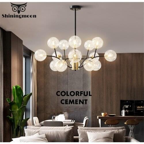 Modern LED Chandelier Lighting Frosted Glass Hanging Lamp for Living Room Bedroom Home Decor Ceiling Chandeliers Light Fixtures