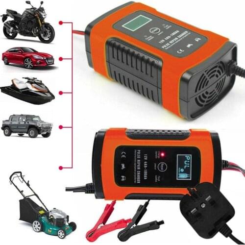 Universal Car Battery Charger 12V 6A LCD Intelligent Fast Power Charging Automobile Motorcycle Pulse Repair
