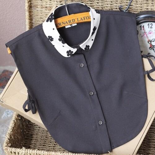 Spring Half Collar Shirt super chemisie Vintage Lapel shirt yellow wave shirt Peter Pan Value cashmere shirt fake False Collar