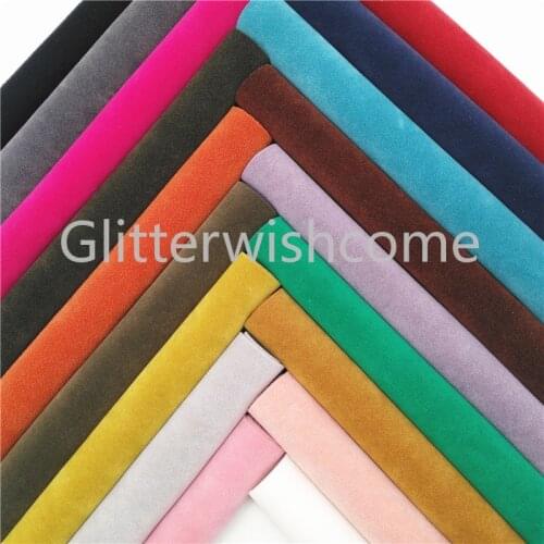 Glitterwishcome 21X29CM A4 Size Vinyl For Bows Suede Leather Fabric Faux Leather Sheets for Bows, GM651A