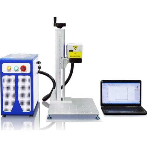 20w 30w Fiber Laser Engraving Machine with Rotary Axis Chuck Bird Ring Engraver