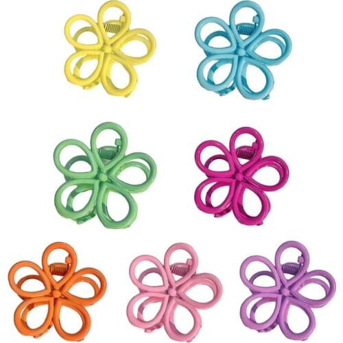 Hair Claw Clips Non Slip Hair Jaw Clamps Multiple Color Cute Flower Design Barrettes Fashion Accessories for Girls