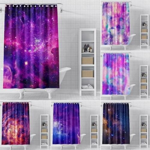 3D Galaxy Shower Curtain Starry Sky Bathroom Curtains Waterproof Mildew Proof Shower Curtains Solid Bath Cover For Bathroom