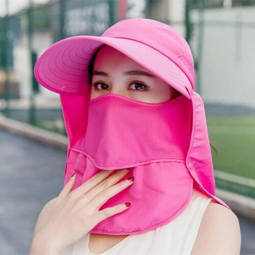 Woman 360°Outdoor UV Protection Sunshade Cover Hat Ear Flap Neck Cover Sun Hat Cap Fishing Hunting Hiking Visor CAP