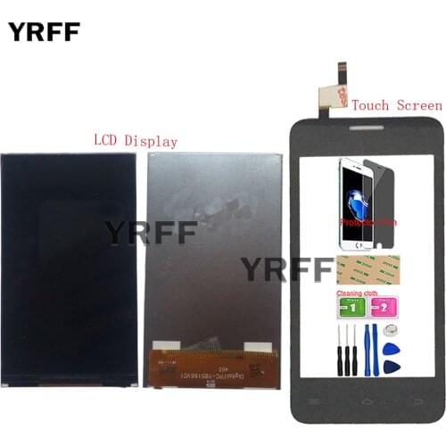 Mobile LCD Display Touch Screen For FLY FS403 LCD Display Touch Screen Assembly Digitizer Panel Front Glass Tools Protector Film