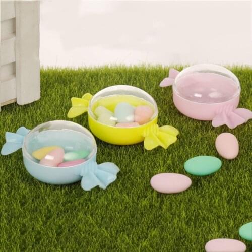 1pcs Diameter 5x9x3cm Little candy plastic box cartoon translucent sweet box childrens birthday birthday gift wedding gift box