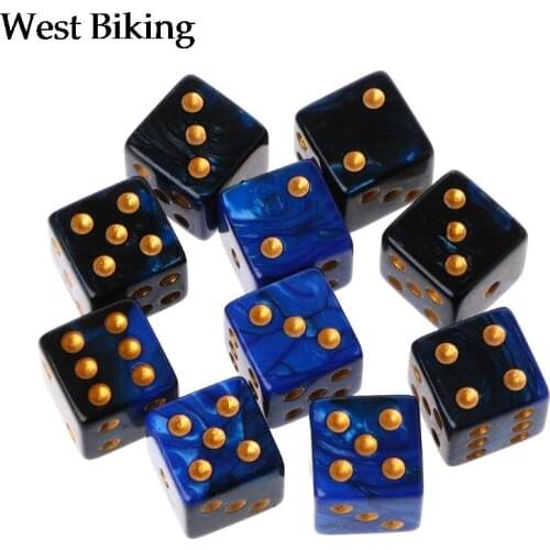 10pcs 15mm Multicolor Acrylic Cube Dice Beads Six Sides Portable Table Games Toy