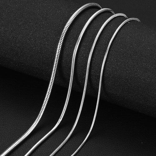 10pcs/lot 316 Stainless Steel Necklace and Bracelet Snake Chain Multi Sizes DIY Jewelry with Lobster Claw Clasps S-003*10