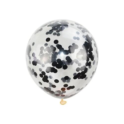 10 Pieces Transparent Balloons Metallic Confetti Latex Ballon Baby Birthday Party Wedding Decoration Ball Anniversary
