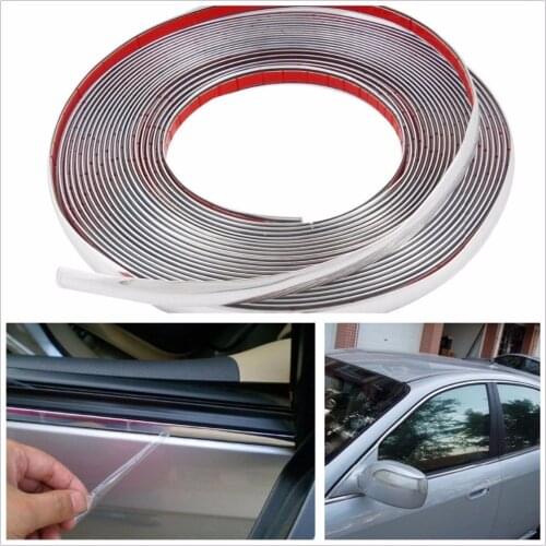 12mm Cool DIY Decal Chrome Strip Sticker Auto Self Adhesive Styling Moulding Trim Car Body Window Exterior Decoration