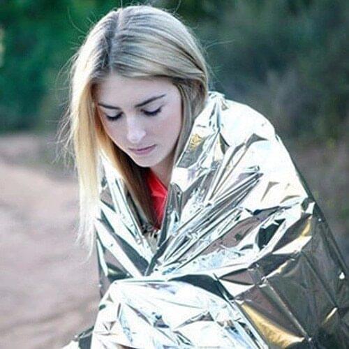 50pcs/lot Waterproof Emergency Survival Foil Thermal First Aid Rescue Blanket