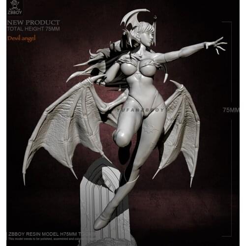75MM Resin figure kits model angel self-assembled TD-2419