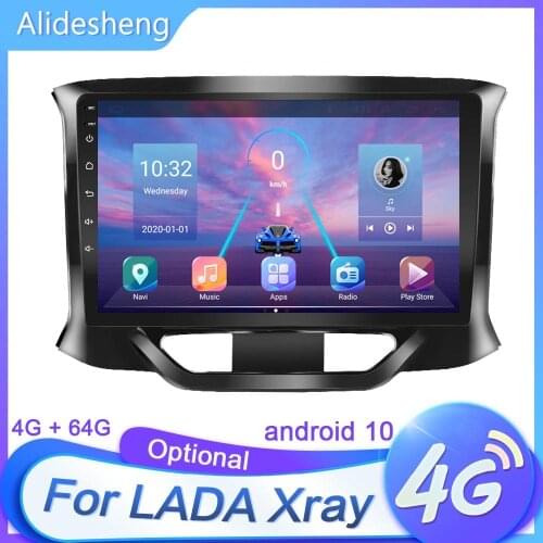 For Lada X ray Xray 2015-2019 Android 10 Car Multimedia Player Navigation 4G+64G 2 din DSP WIFI 4G SIM Car Radio Video Player
