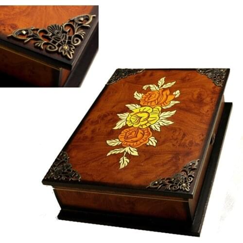 AYP100 46*46mm Hardware 4pcs Antique Carved Angle Packaging Bag Crashproof Packer Corner Gift Trumpet Flower Wrap Angle