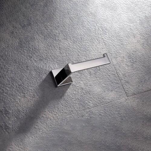 Shiny Silver Toilet Paper Holder Polished Roll Holder Double Wall Stainless Steel Wall Paper Rack Bathroom Paper Towel Holder