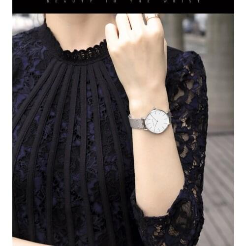 Hannah Martin CH36W Women Watches High Quality Japan Quartz Stainless Steel Watch Lady Classic Wrist Waterproof Ladies CL36