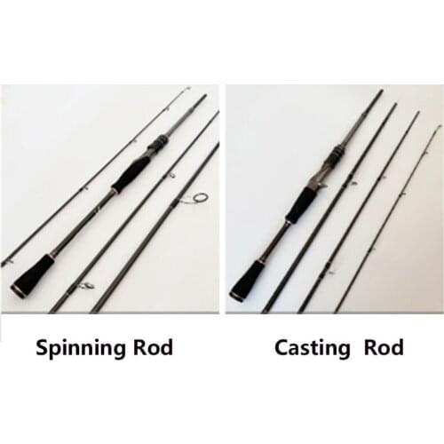 Four-section Super Short Lure Rod Travel Fishing Rod 1.8/1.98/2.1M Fishing Rod Spinning Rod Fishing Rods Casting Rod Sea Fishing