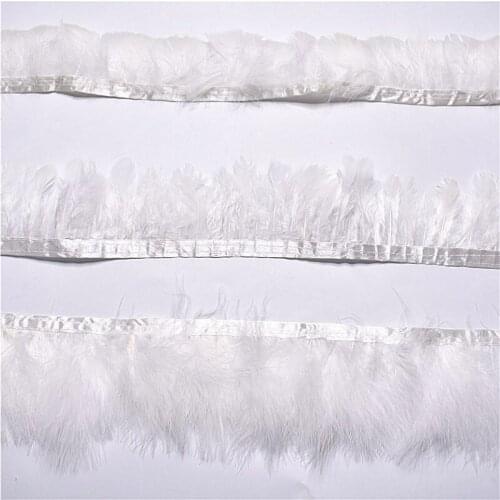 Pure White Ostrich/Chicken/Goose/Pheasant/Turkey feathers trim DIY needlework feathers for crafts and wedding decoration plumas