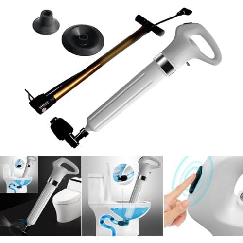 Toilet High Air Pressure Inflator Plunger Pump Kit Tool Pneumatic Dredger