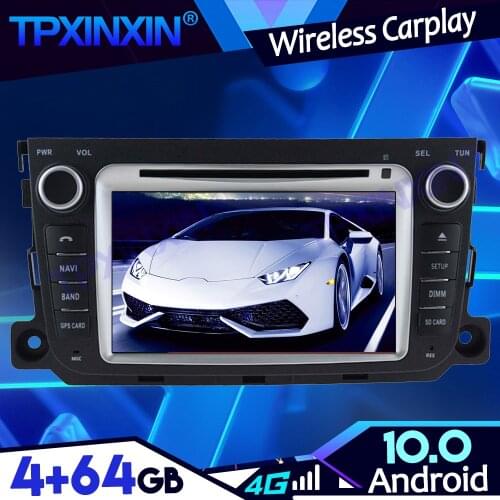 IPS Android 10 Carplay PX6 4-64G For BENZ SMART 2013 Car DSP Tape Recoder Player Head Unit Navigation GPS Auto Radio Multimedia