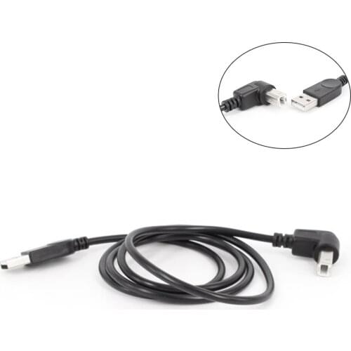 USB 2.0 Print Cable USB Type A to B Male to Male 90 Degree Bend Plug Printer Cable for Printer DAC USB Scanner Fax Microphone