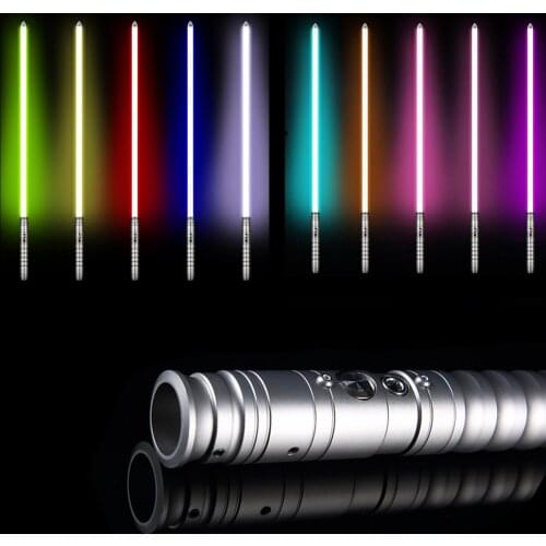 Cosplay RGB Lightsaber Metal Handle Heavy Dueling 11 Color LED Change Volume Adjustment Force Sound Fons FOC Blaster