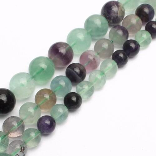 Natural Colorful Fluorite Round beads for jewelry Bracelet ,Necklace, making 15inches/strand4/6/8/10/12mm