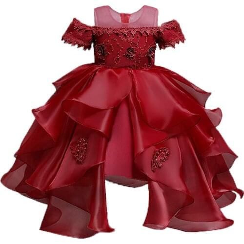 Summer Dress 2020 Birthday Party Girls Dress Kids Dresses For Girl Christmas Clothing Princess Dress Baby Girl White Dress 4-12