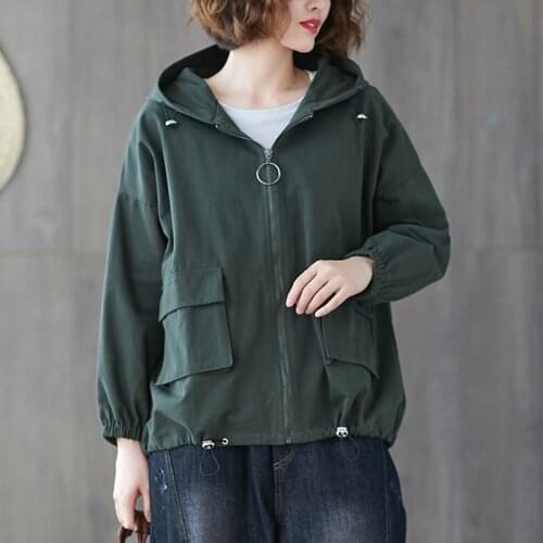 Fashion female naist spring antumn clothing jacket hooded short coat #3061