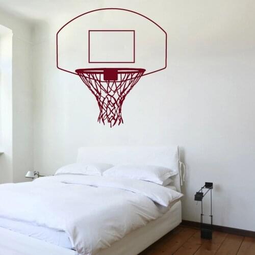 Basketball Wall Sticker Hoop Decal Basket Net Stickers Sports Room Wall Decoration Creative Boys Bedroom Decor Art Mural