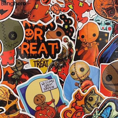 BH1105 Blinghero 22pcs/set Horror Movie Character Stickers Halloween Decal Sticker DIY for Motorcycle Car Laptop Suitcase Guitar