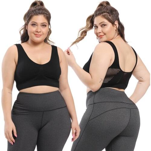 New Seamless Plus Size Sports Style Bra Crop Top Female Vest Comfort Stretch Bras Shapewear Womens Underwear Gym Clothing