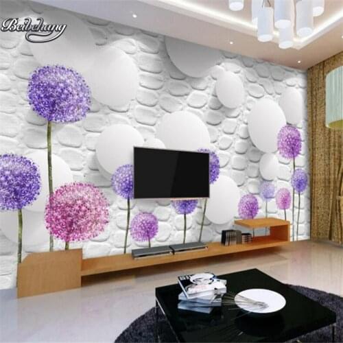 Beibehang custom wallpaper home decoration elegant dandelion wallpaper photo sitting room 3d wallpaper wall papers home decor
