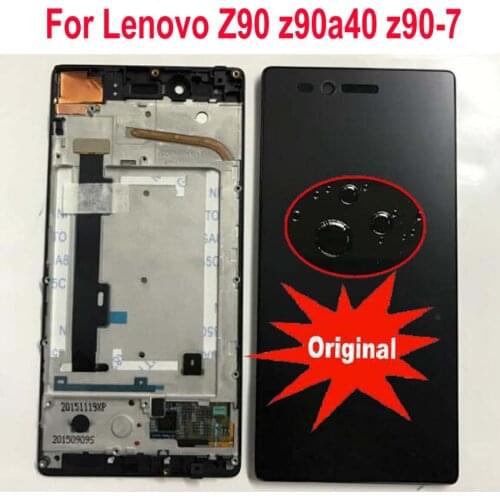 Original New Tested work lcd display touch screen digitizer assembly +Frame for Lenovo VIBE Shot MAX Z90 z90a40 z90-7 Sensor