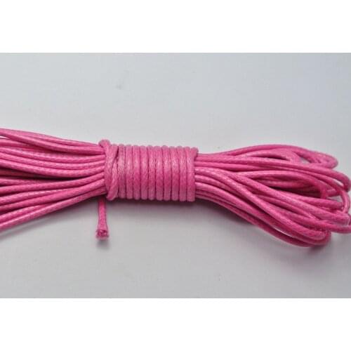 30 Meters Bright Pink Korean Waxed Cord Thread Line 1.5mm for Jewelry String