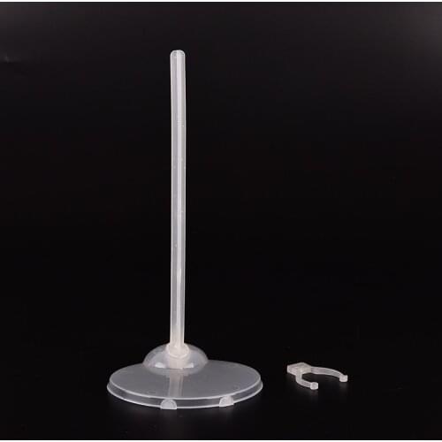 21.5cm 1/6 Dolls Stand Display Holder For Plastic Transparent Pink Hangers Stand Doll Dress Clothes Accessories 2 Colors