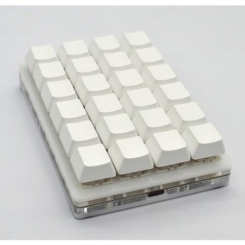 Durable Programmable 24-key Keyboard USB Interface Macro Keypad DIY Custom Shortcuts Mechanical Keyboard for Cherry Red Shaft
