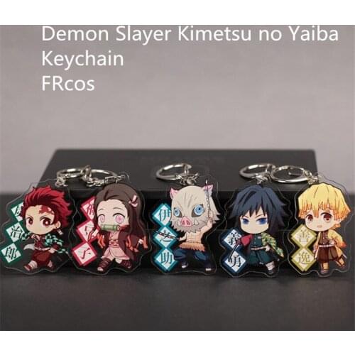 Kamado Tanjirou Nezuko Tomioka Giyuu Agatsuma Zenitsu Cosplay Props Keychain Demon Slayer Kimetsu no Yaiba Key buckle