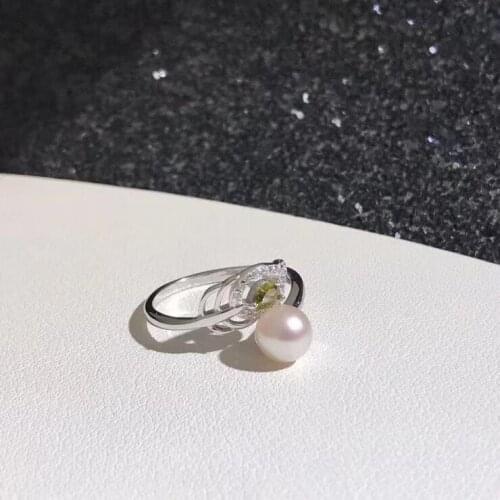 Wedding Gift 925 Sterling Silver Adjustable Free Size Ring Settings Findings Mountings Parts for Pearl Corals Jade Crystal Agate