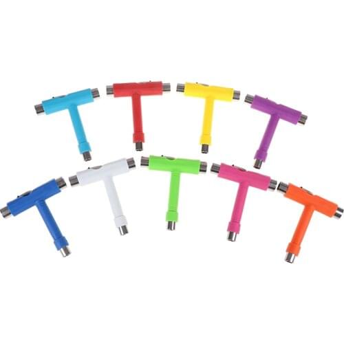 1pc HOT!T-type skateboard tool All in one Screwdriver Socket Multifunction Skate T-Tool Mini Kick Scooter Tool