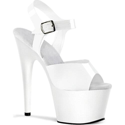 High-heeled shoes womens 15cm platform black summer sandals with thin heels, pole dancing shoes dress catwalk Sandals