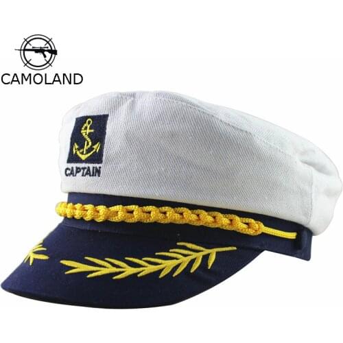 Adult Captain Costume Boat Yacht Ship Sailor Navy Captain Hat Party Cosplay Cap Sea Boating Nautical Fancy Dress Drop Shipping